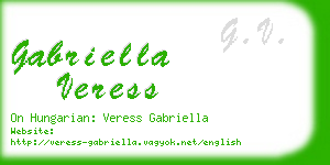 gabriella veress business card